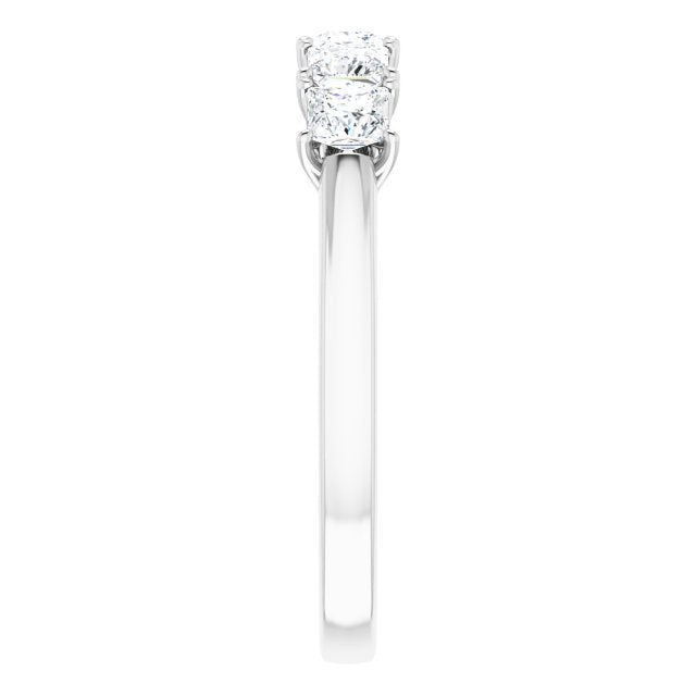 0.90 ct. Princess Cut Diamond Wedding Band 5 Stone Anniversary Ring-VIRABYANI